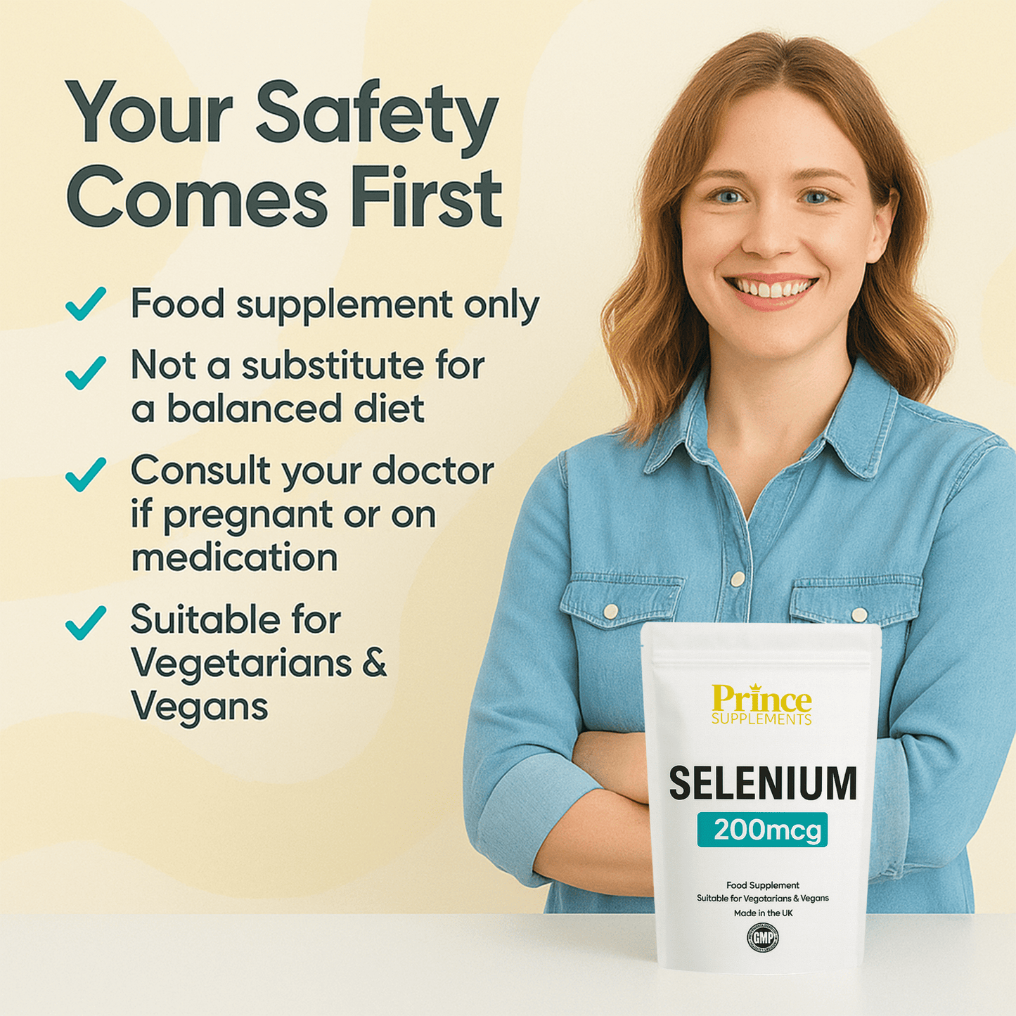 Selenium 200mcg A,C, E Hair Immune System, Thyroid, Skin Antioxidant Tablets