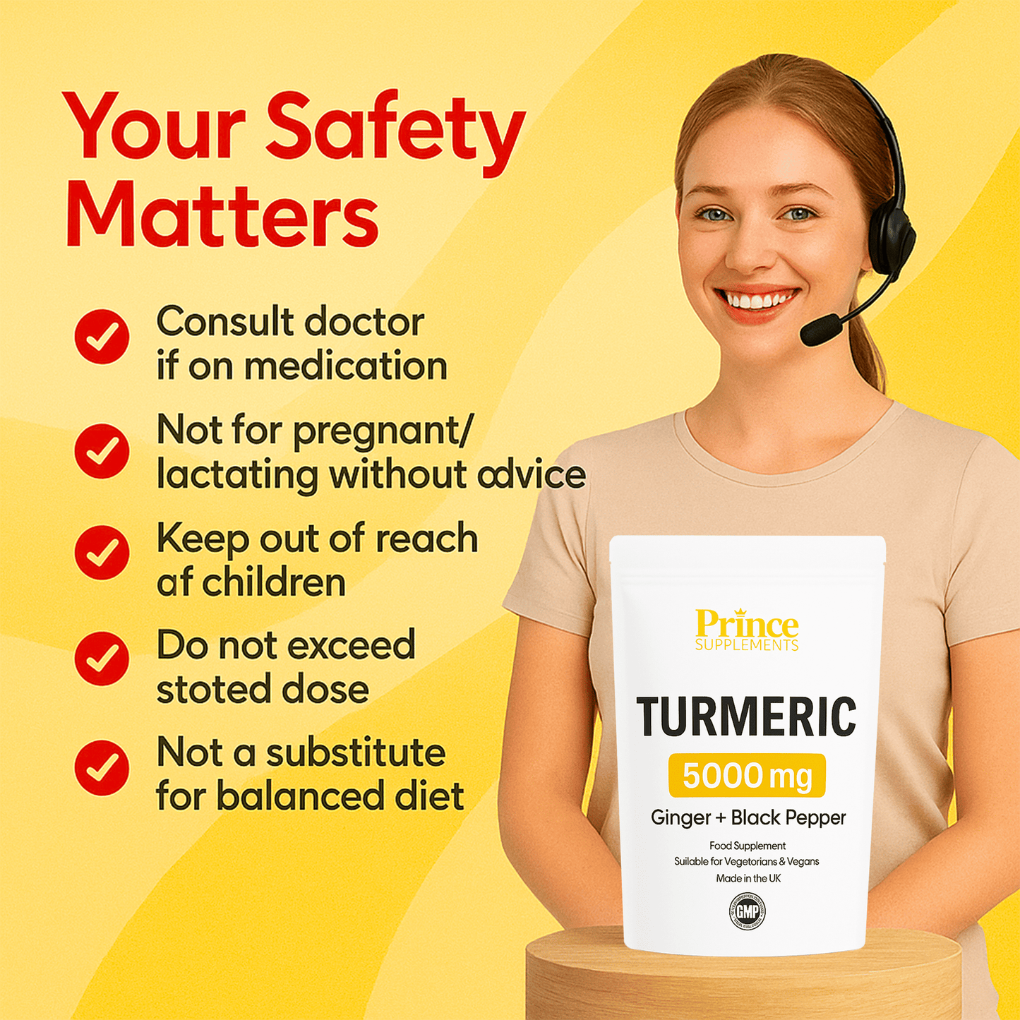 TURMERIC 5000mg 95% Curcumin + Ginger + Black Pepper