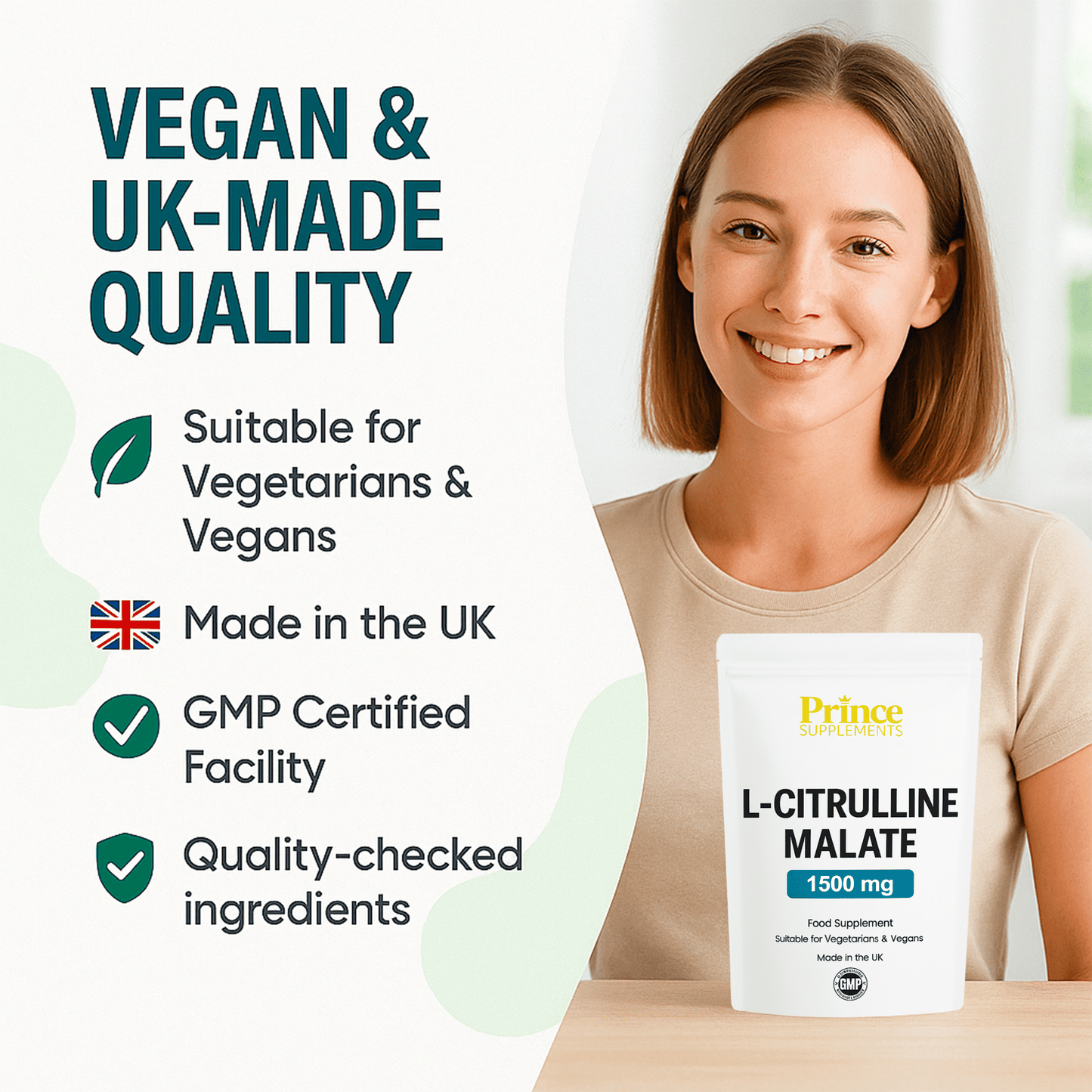 L-Citrulline 1500mg Malate Pre Workout/ Endurance Vegan