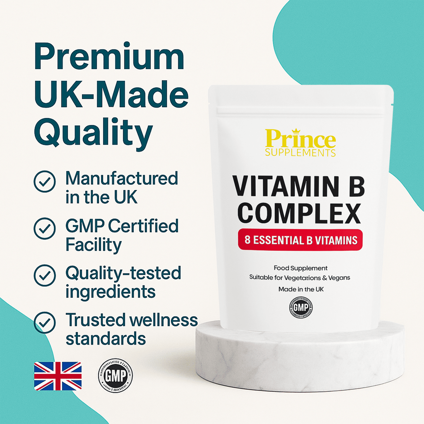 VITAMIN B complex 8 High strength B VITS folic acid B12 B1 B2 B3