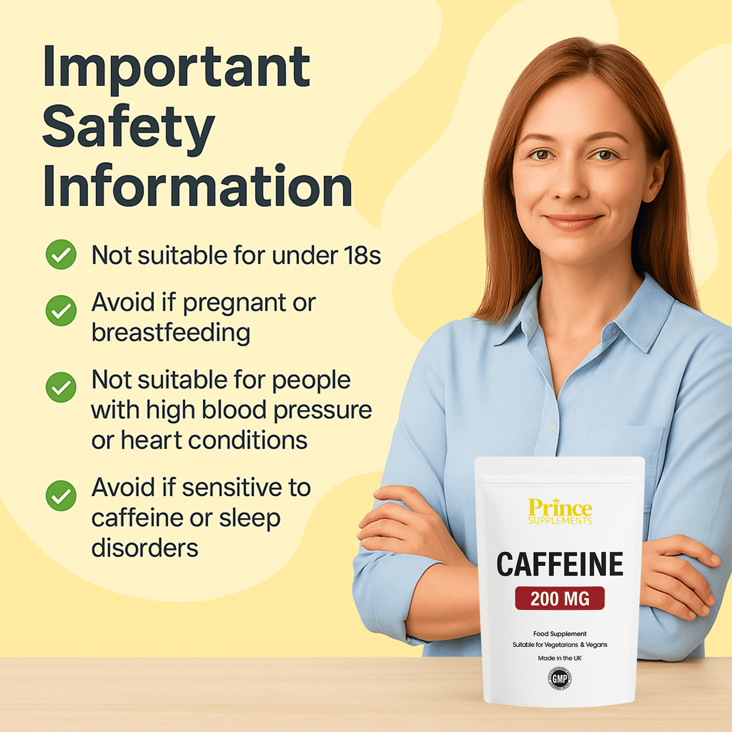 Caffeine Tablets 200mg Energy boost, alertness, weight loss pills