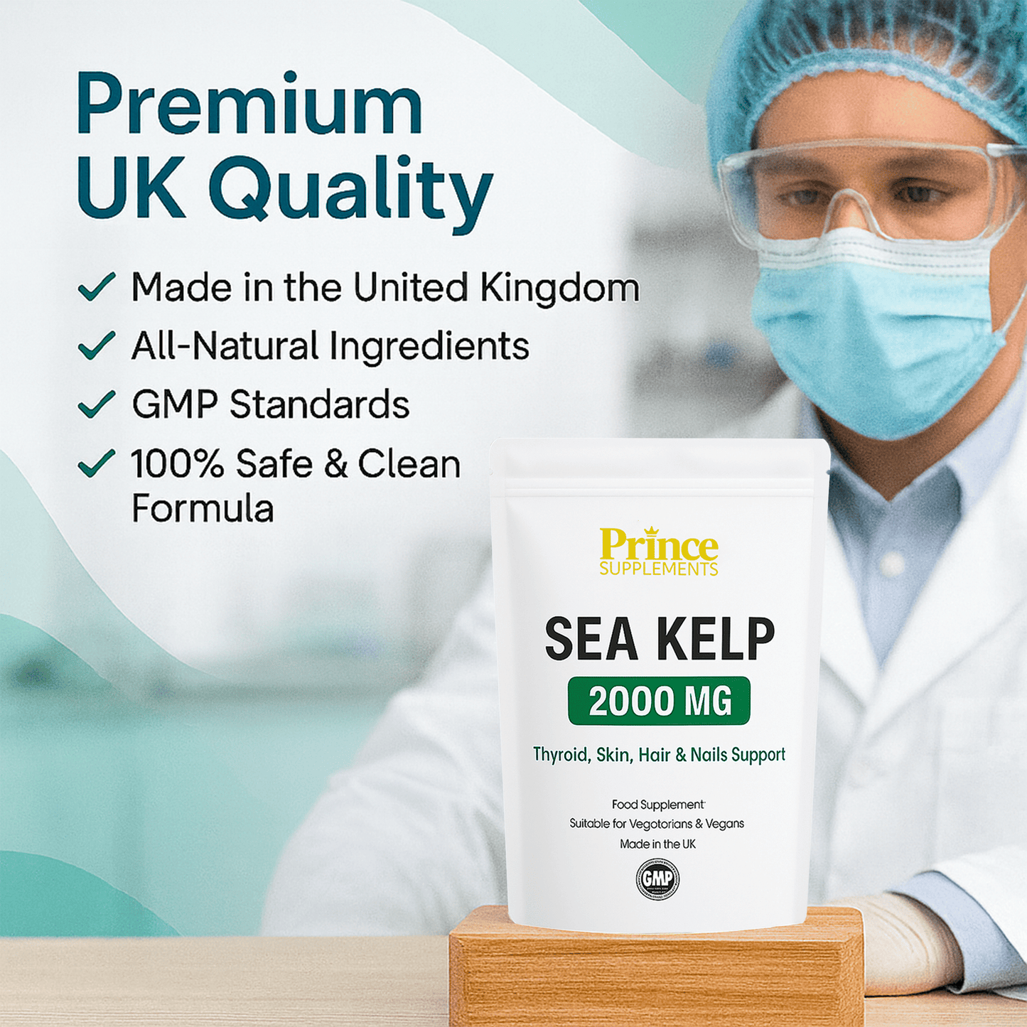 Sea Kelp Extract 2000mg Iodine, Thyroid, Hair, Skin, Immune System