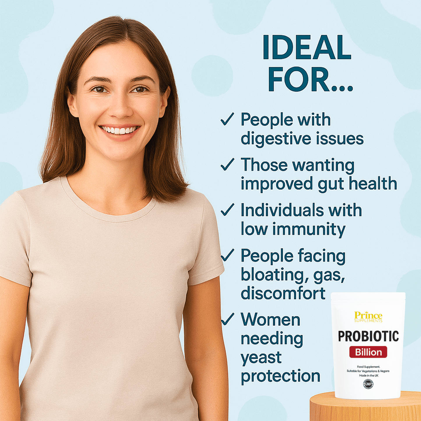 Acidophilus 1 Billion CFU Tablets Lactobacillus Probiotic