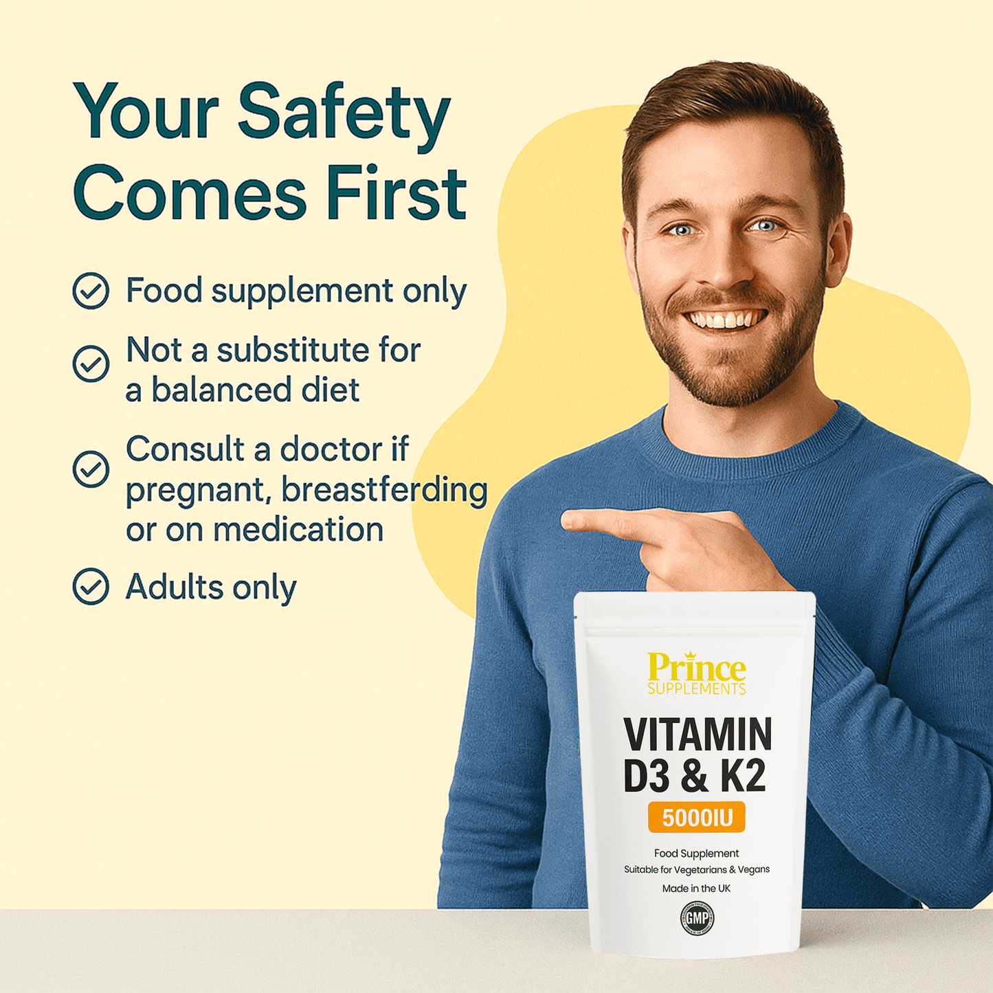 Vitamin D3 5000iu K2 MK7 100mcg Bone Joints Support Tablets Buy 3 get 4