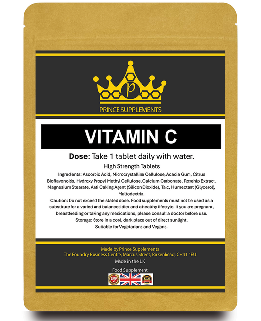 Vitamin C High Strength tablets - with Rosehip & Ascorbic Acid - Immune Support